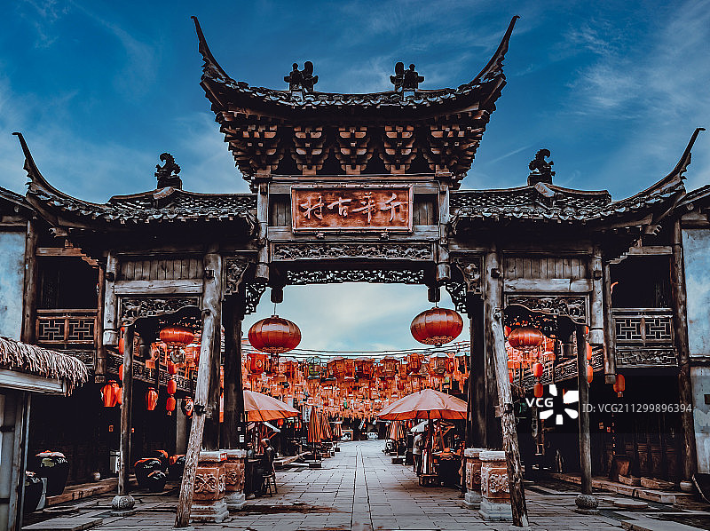 江苏镇江+句容宝华山千华古村图片素材