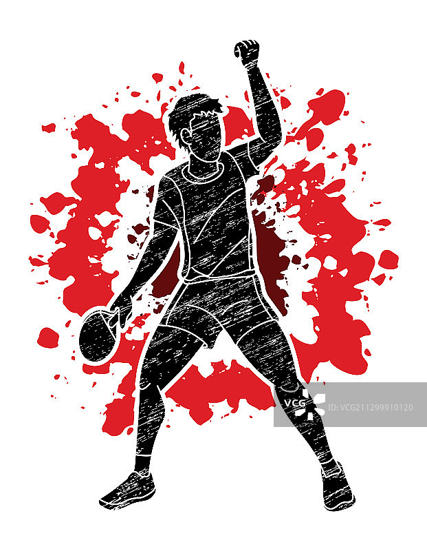 乒乓球运动员卡通图片素材