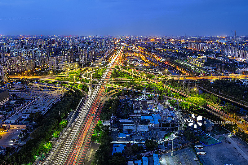 四惠桥夜景图片素材