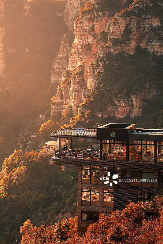 河北涞源白石山傍晚秋色图片素材