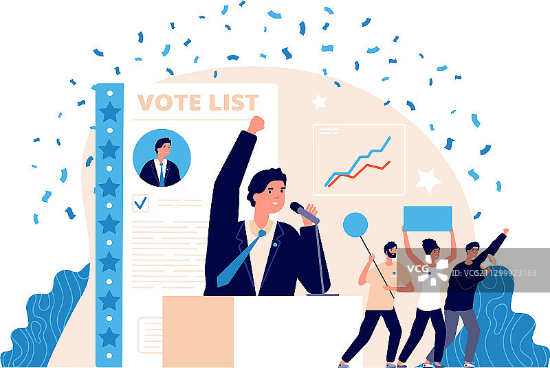 政治领袖的意识形态战略与选举图片素材