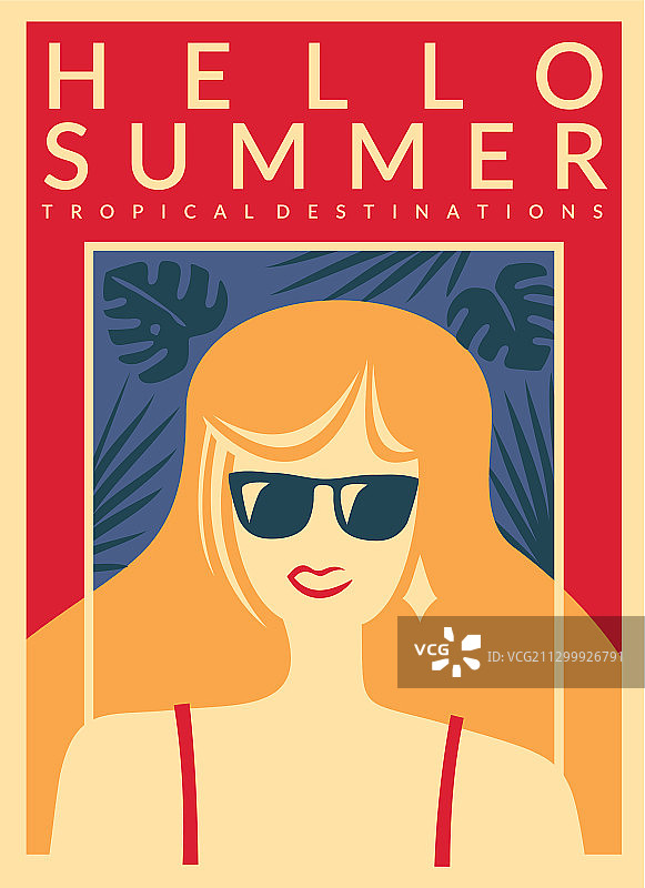 夏季旅游目的地促销海报图片素材