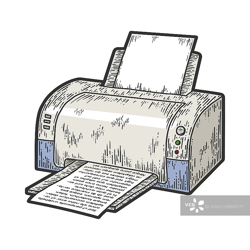 打印机打印草图图片素材