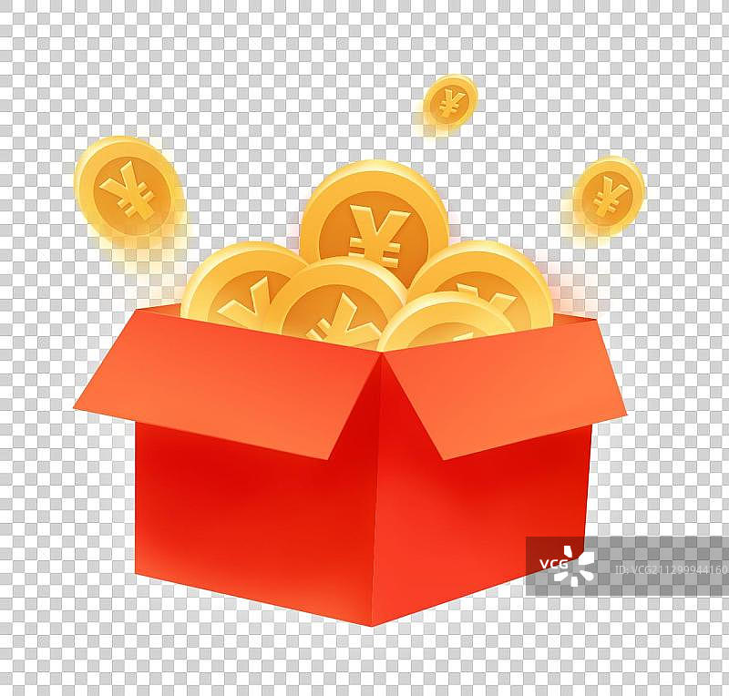 开箱金币图片素材