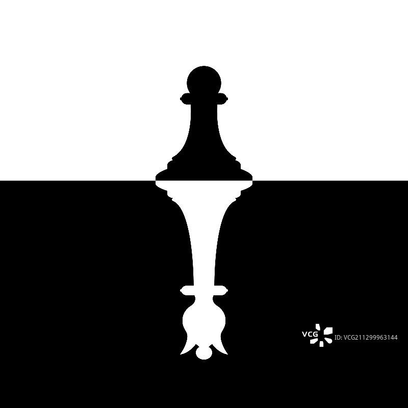 士兵与皇后野心国际象棋剪影图片素材