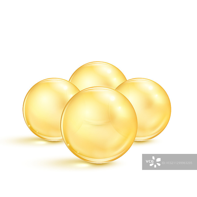 透明的鱼油药丸胶囊图片素材