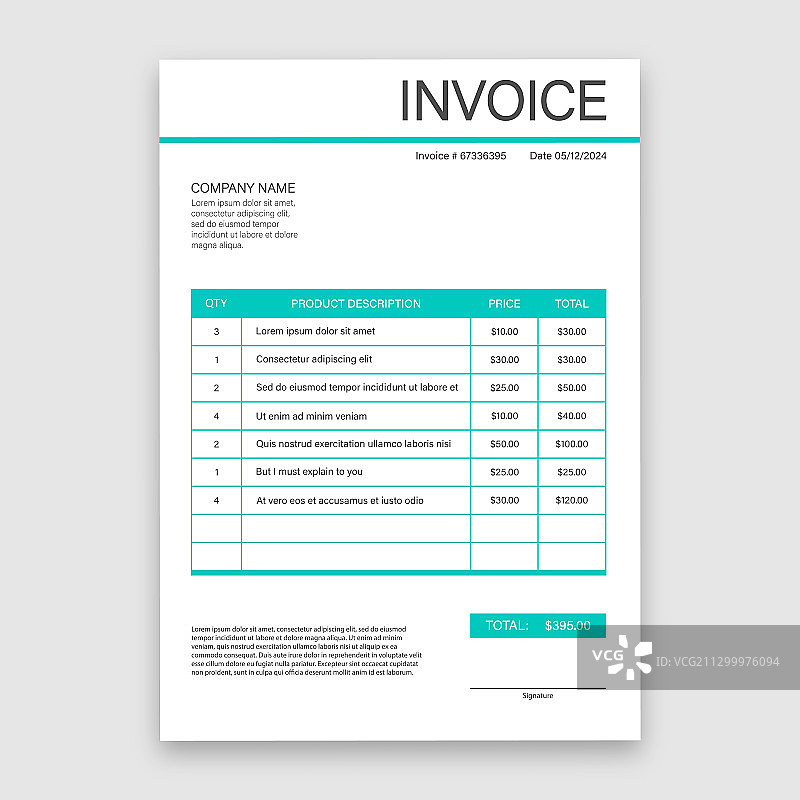 含发票和客服信息的名片图片素材