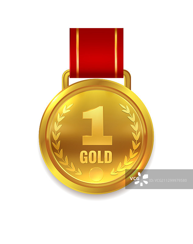 金牌得主用红丝带图片素材