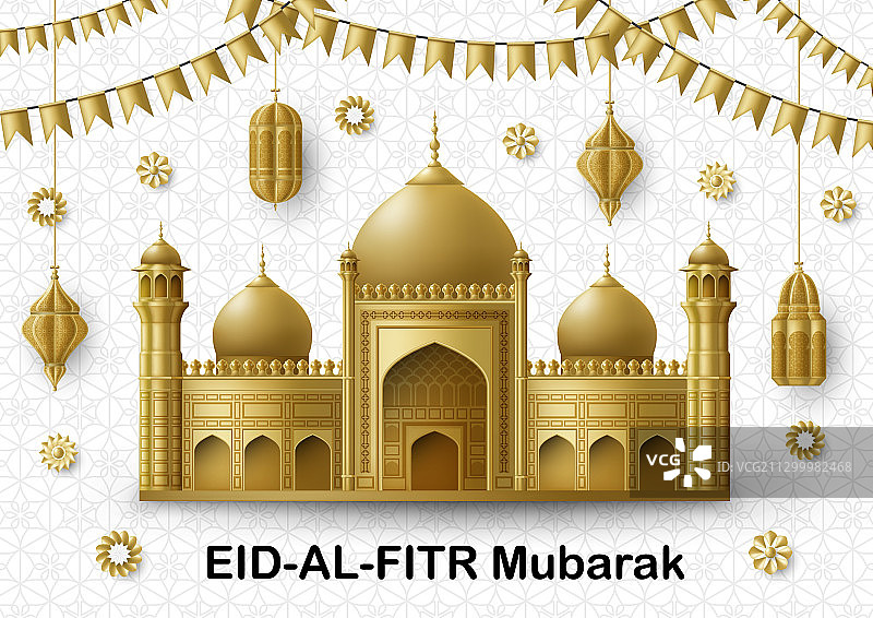 开斋节背景伊斯兰阿拉伯灯笼图片素材