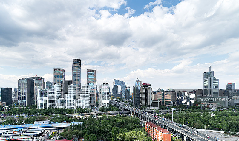 北京国贸桥地标建筑群图片素材