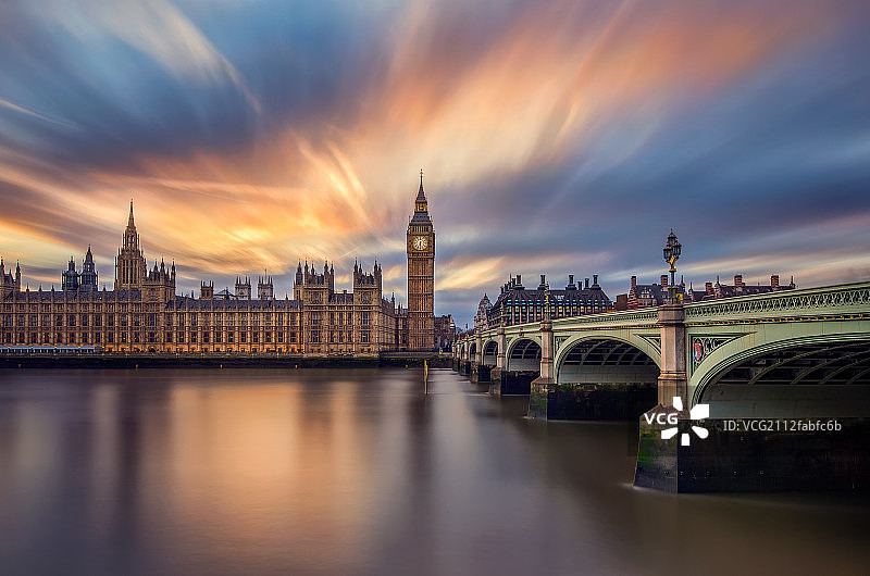 日落大本钟图片素材