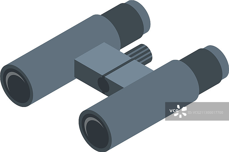 双筒望远镜2.5D风格图标图片素材