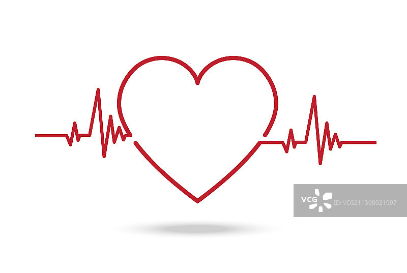 心电图红色心跳线血液图表图片素材