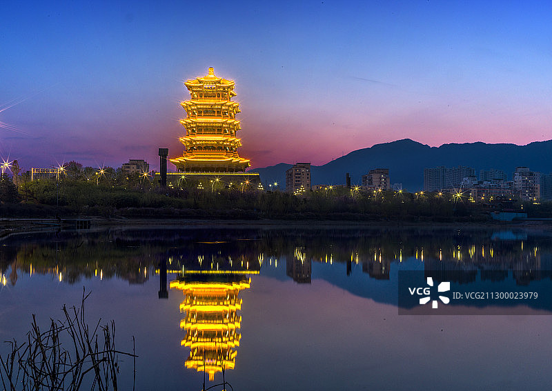 中国，北京市，门头沟区，永定楼图片素材