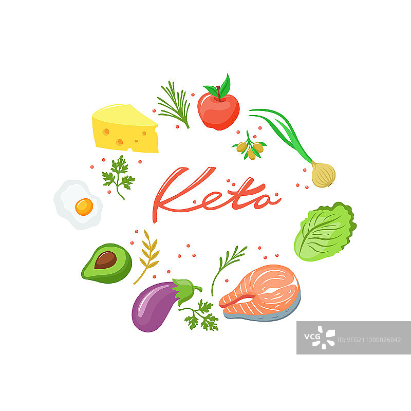 生酮饮食饼图颜色图表设计图片素材