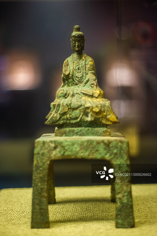 陕西省西安博物院的古代文物图片素材