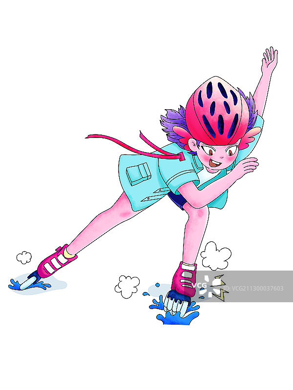 轮滑女孩图片素材