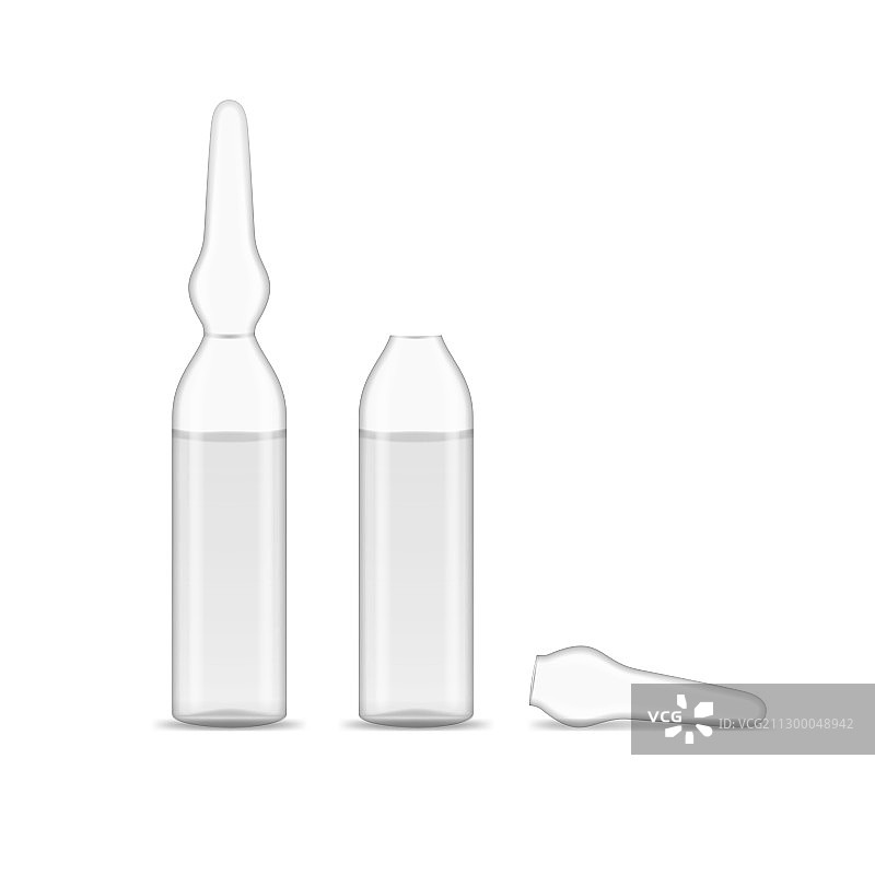 逼真3D医药安瓿套装图片素材