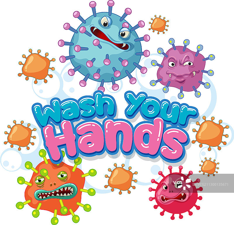 新冠病毒洗手海报设计图片素材