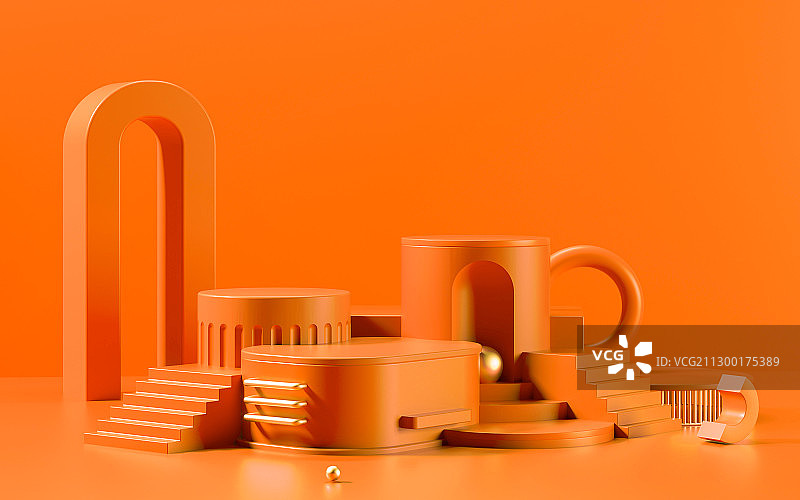 3D背景模拟场景产品展示台创意图图片素材