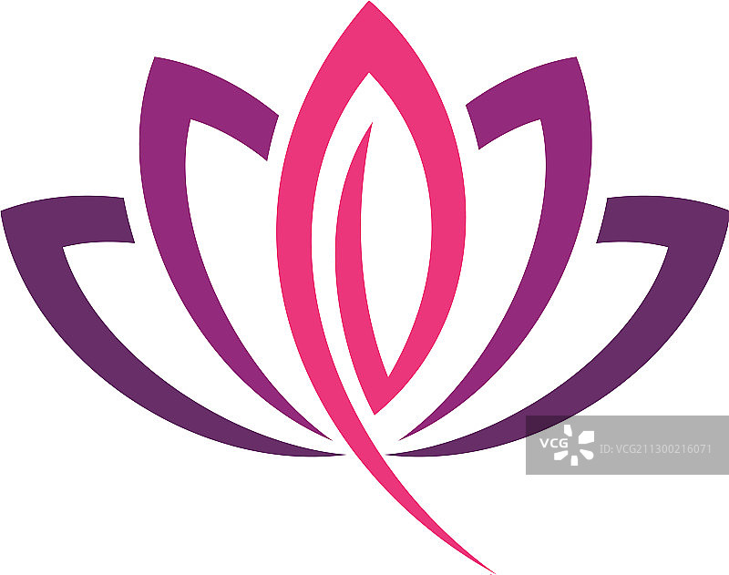 盛开的莲花Logo模板设计图片素材