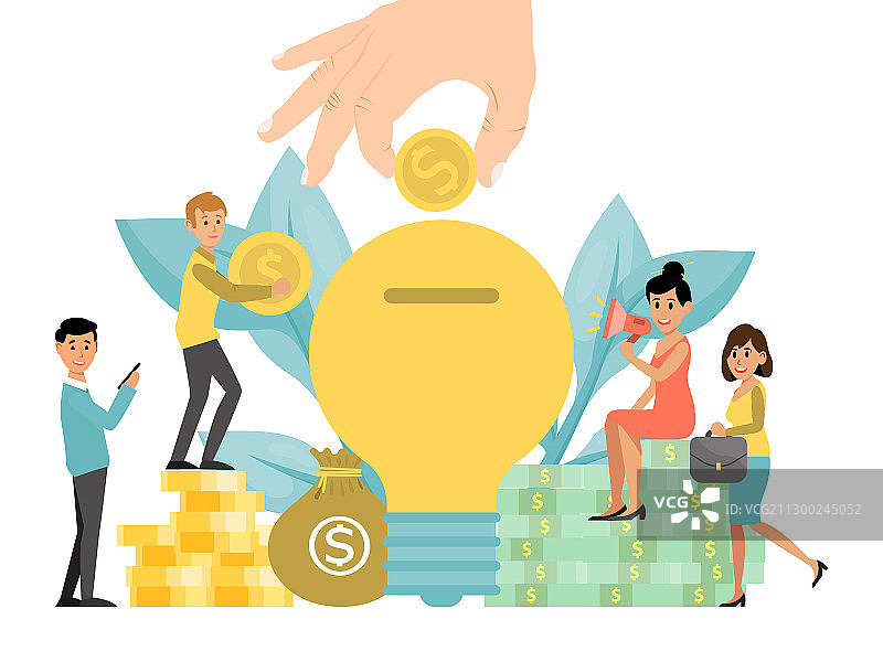 在线众筹资金募集业务图片素材