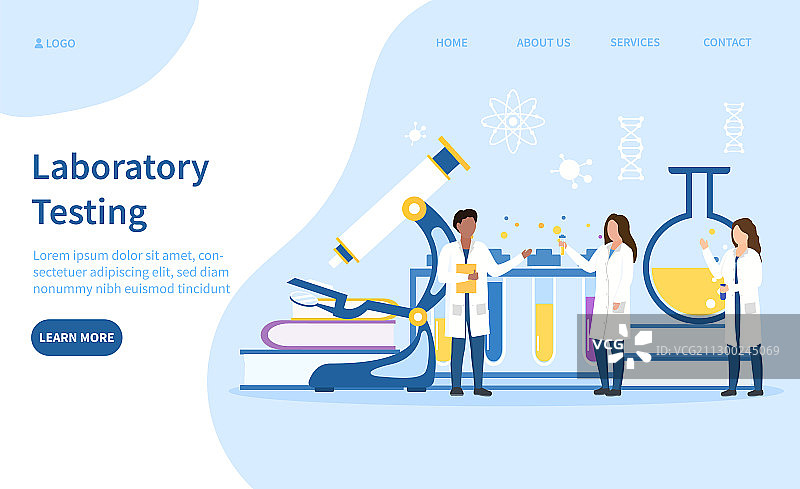 医务人员进行实验室测试图片素材