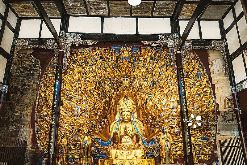 大足石刻 千手观音图片素材