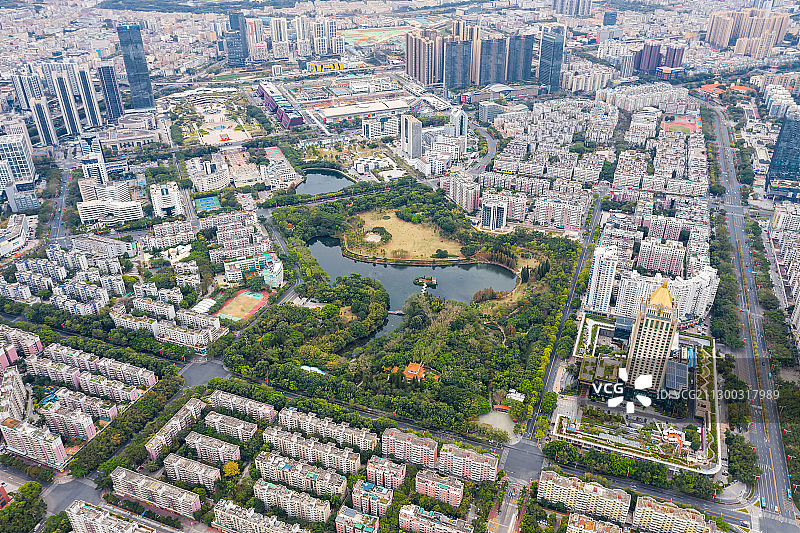 广东省深圳市龙岗区中心城城市风光图片素材