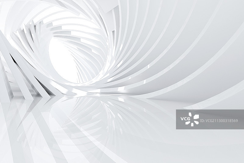3D现代抽象白色几何空间背景图片素材