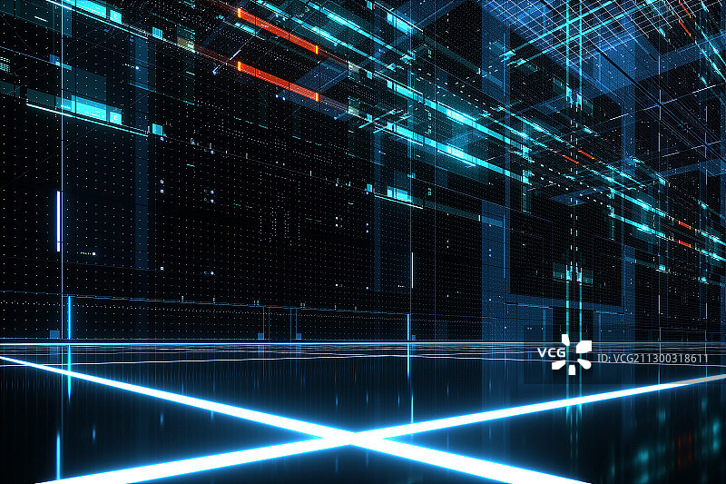 3D科技空间广场图片素材