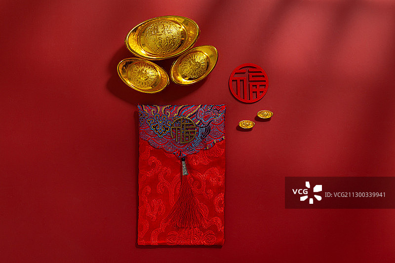 红包金元宝和红包图片素材