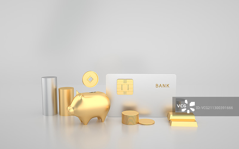 大气金融理财银行C4D图片素材