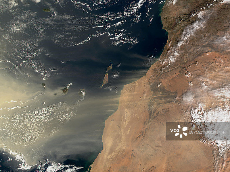 加那利群岛的沙尘暴图片素材