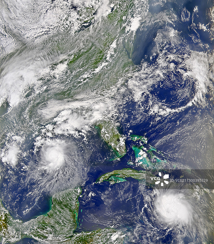 飓风Bonnie和Charley图片素材