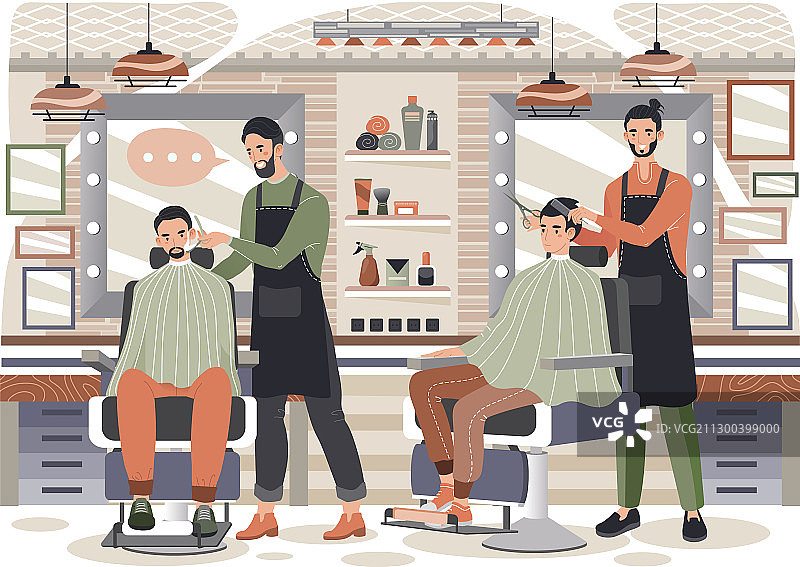 理发店里的专业人士图片素材