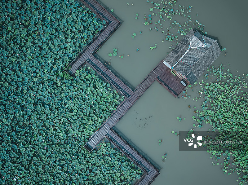 航拍苏州沙家浜自然风光图片素材