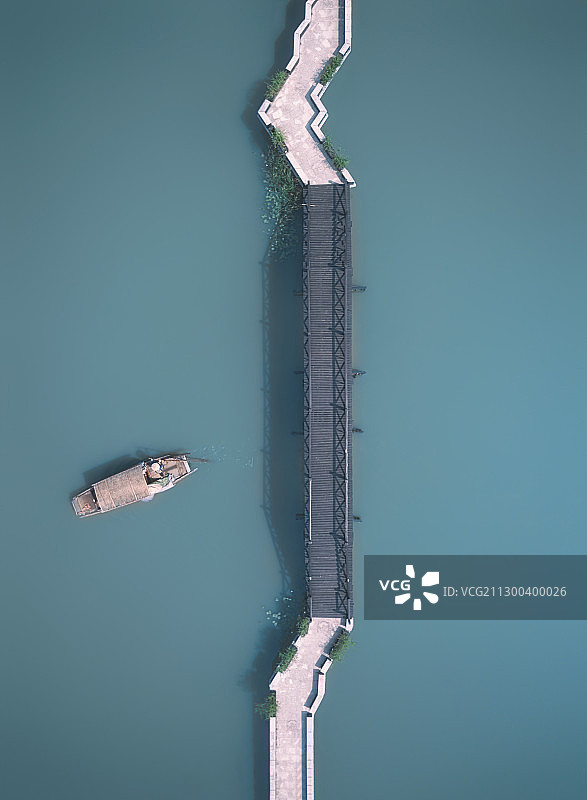 航拍苏州沙家浜景区自然风光图片素材