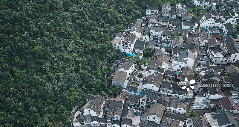 航拍苏州东山景区自然建筑风光图片素材