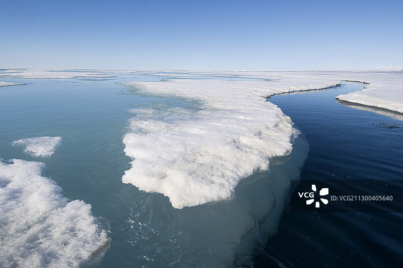加拿大融化的北极海冰图片素材
