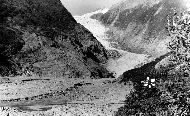 1960年的弗朗兹·约瑟夫冰川图片素材