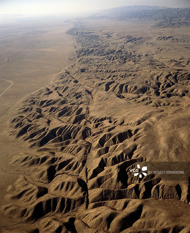 圣安德烈亚斯断层航拍图片素材