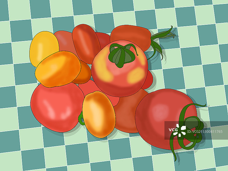 一堆番茄图片素材