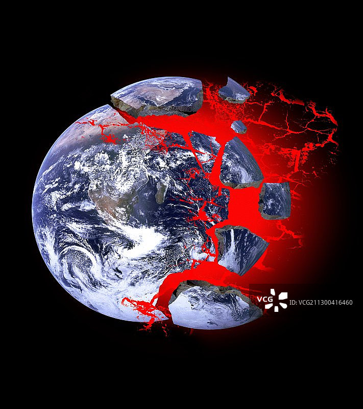 地球爆炸概念图图片素材