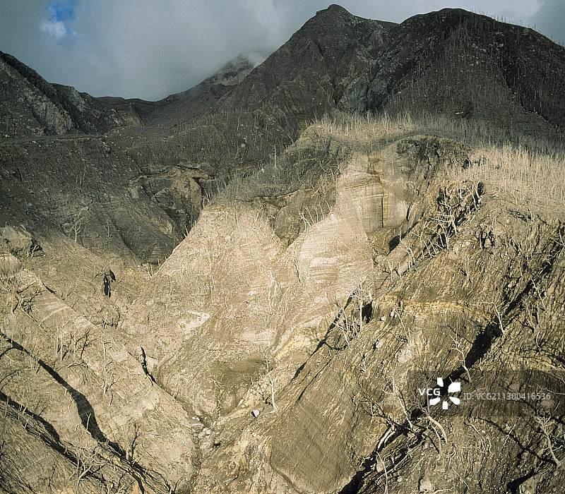 火山爆发后的景象图片素材