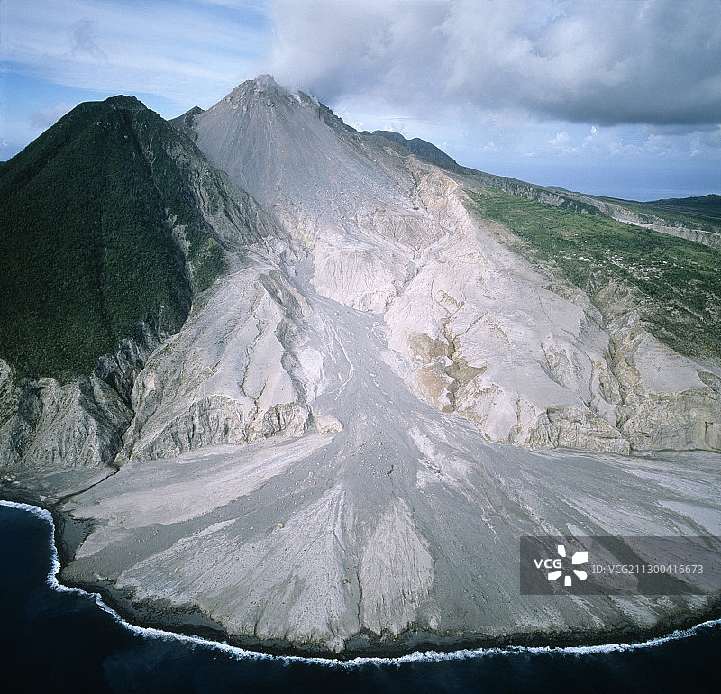 火山熔岩三角洲图片素材