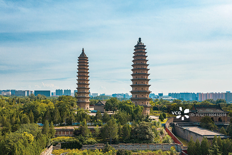 太原永柞寺双塔图片素材