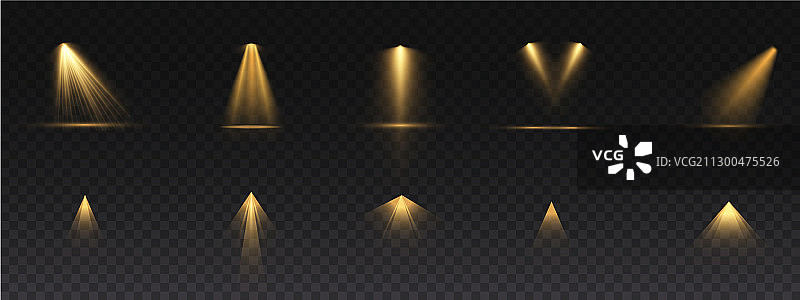 黄色聚光灯图片素材