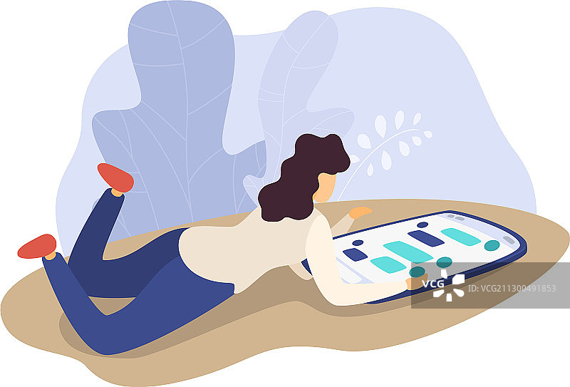 疫情隔离期间的女孩图片素材