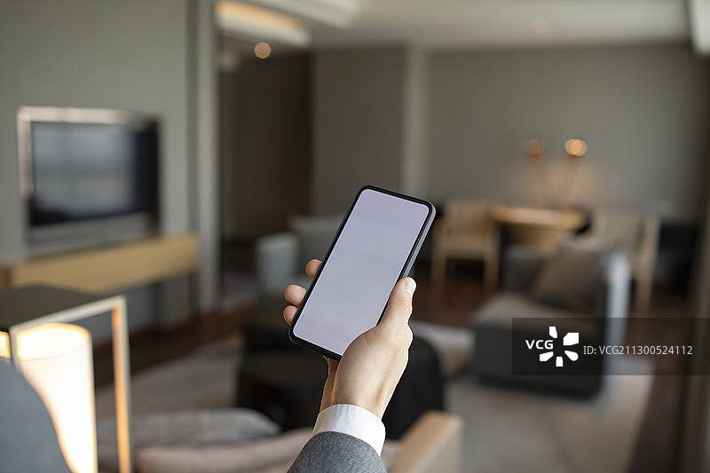 年轻商务男士和智能家居图片素材